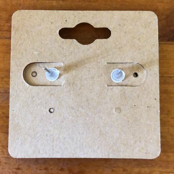 Snowman Scarf Carrot Nose Stud Earrings - Hand Painted Wood, Hypoallergenic - Picture 2 of 4